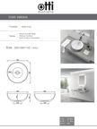 London Solid Surface 390x390x145 Matte White Basin NF specification sheet