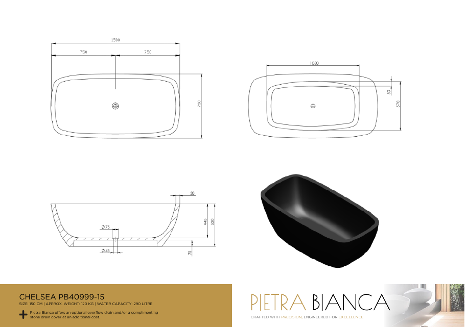 Pietra Bianca specification sheet