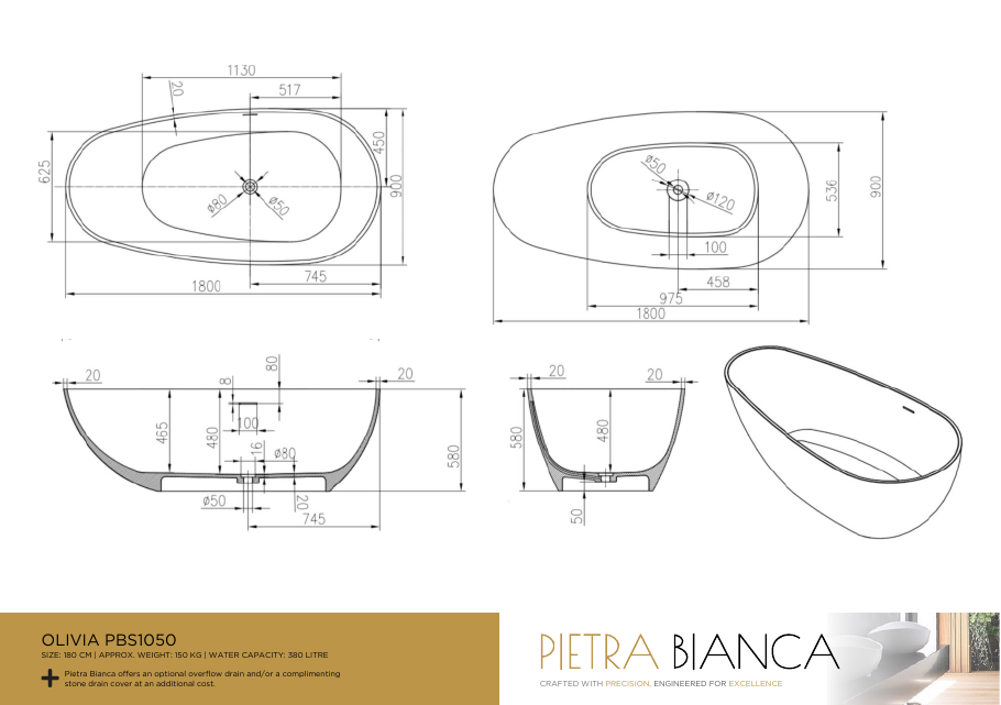 Pietra Bianca specification sheet