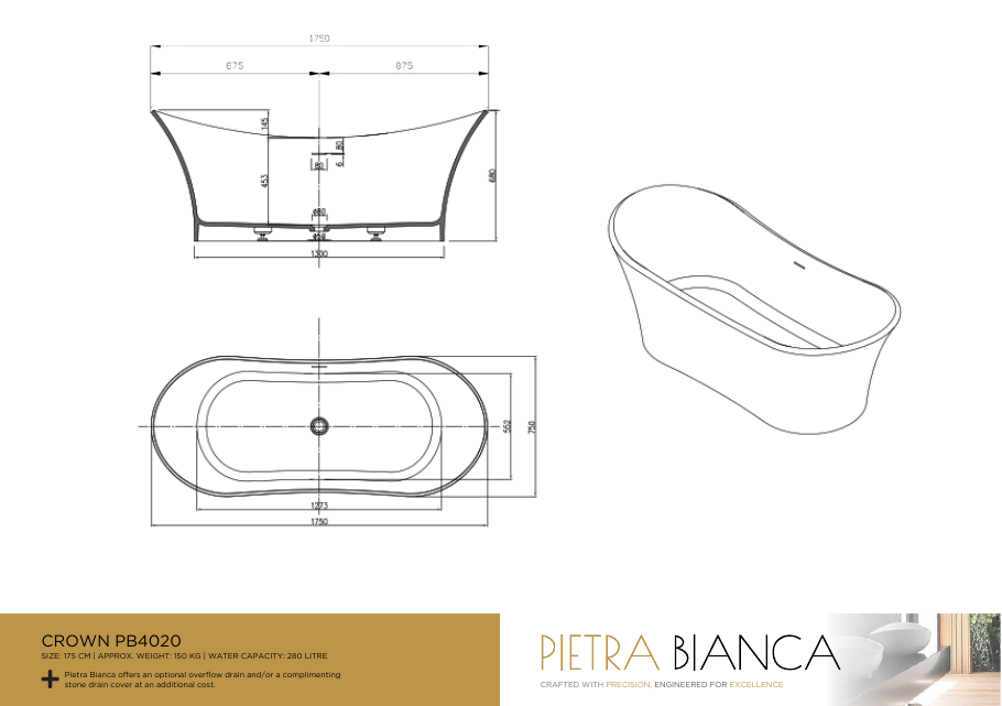Pietra Bianca specification sheet