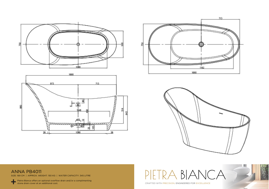 Pietra Bianca specification sheet