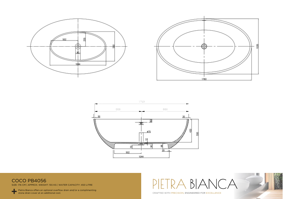 Pietra Bianca specification sheet