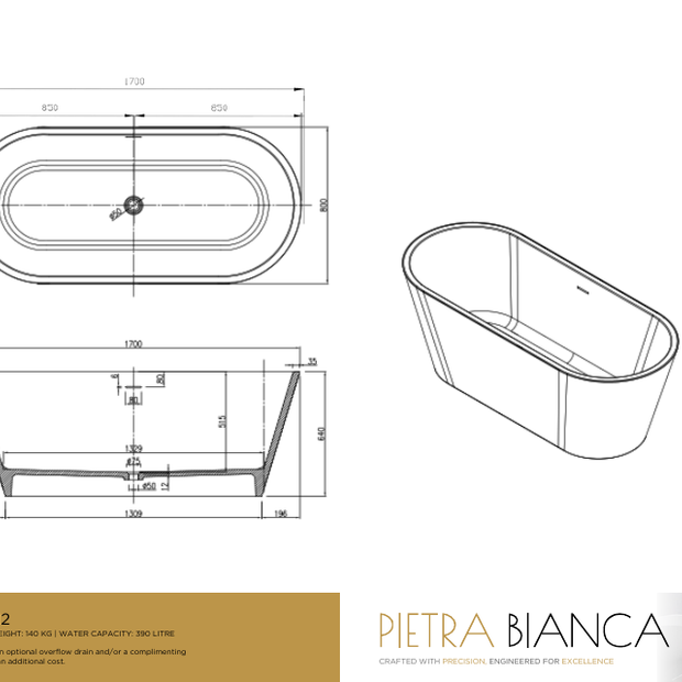 Pietra Bianca specification sheet