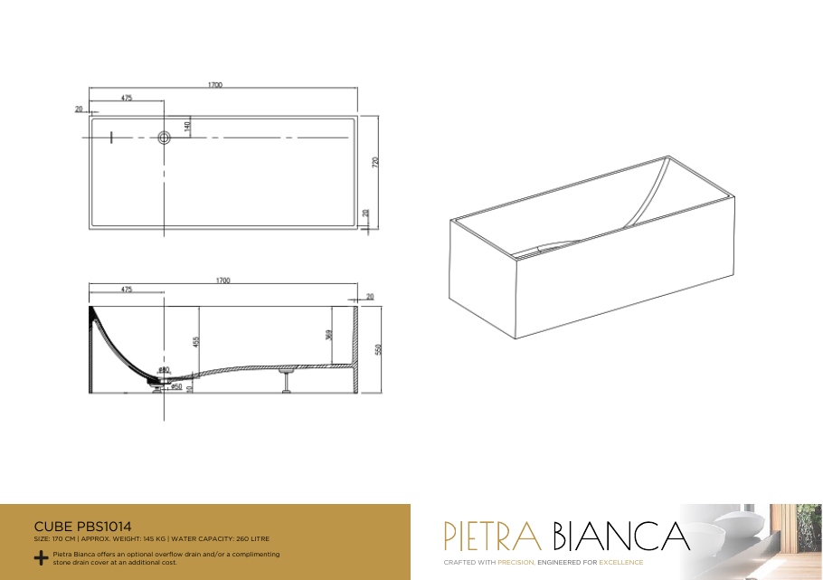Pietra Bianca specification sheet