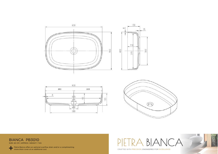 Pietra Bianca specification sheet