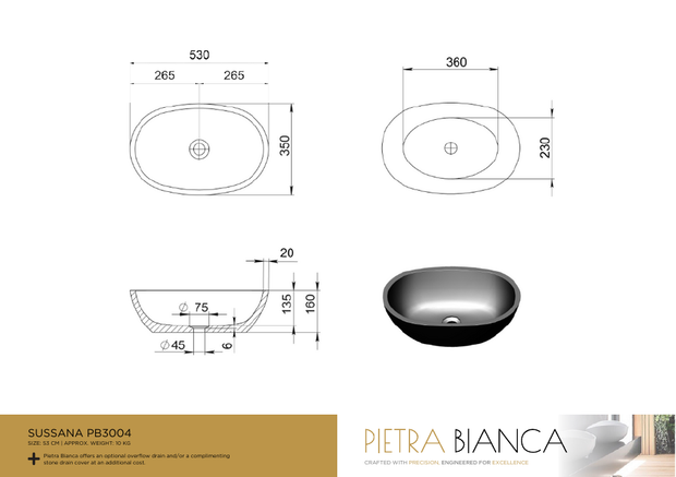 Pietra Bianca specification sheet