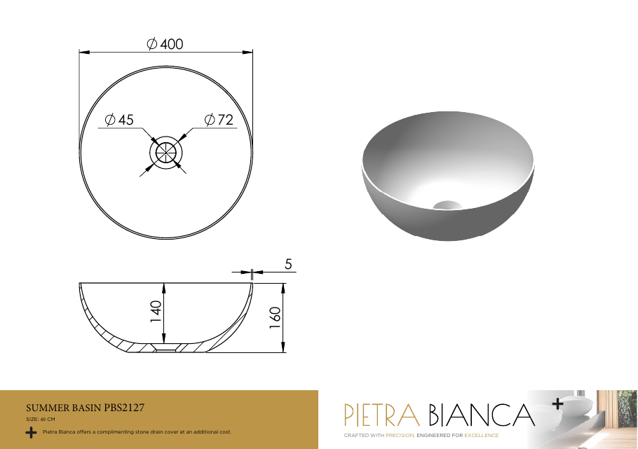 Pietra Bianca specification sheet