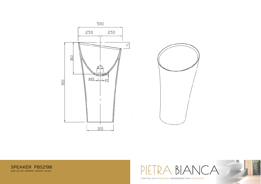 Pietra Bianca specification sheet