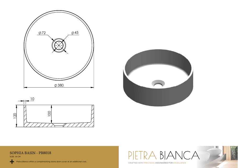 Pietra Bianca specification sheet
