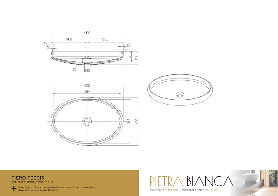Pietra Bianca specification sheet