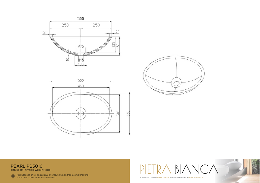 Pietra Bianca specification sheet