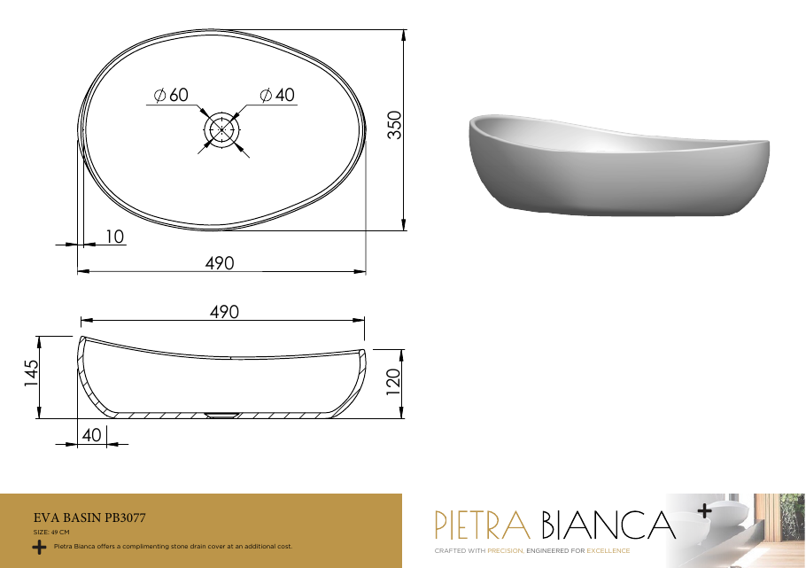 Pietra Bianca specification sheet