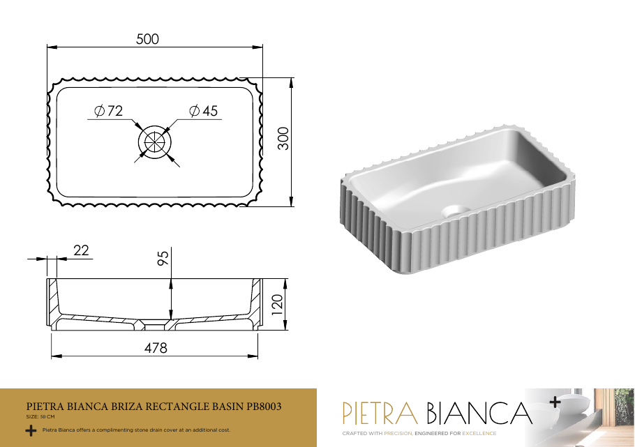 Pietra Bianca specification sheet