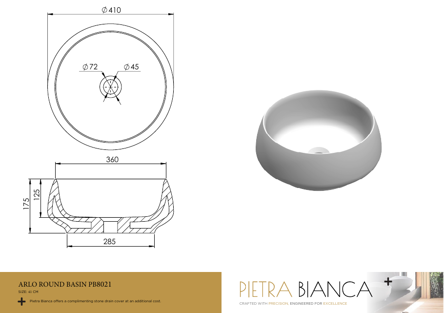 Pietra Bianca specification sheet