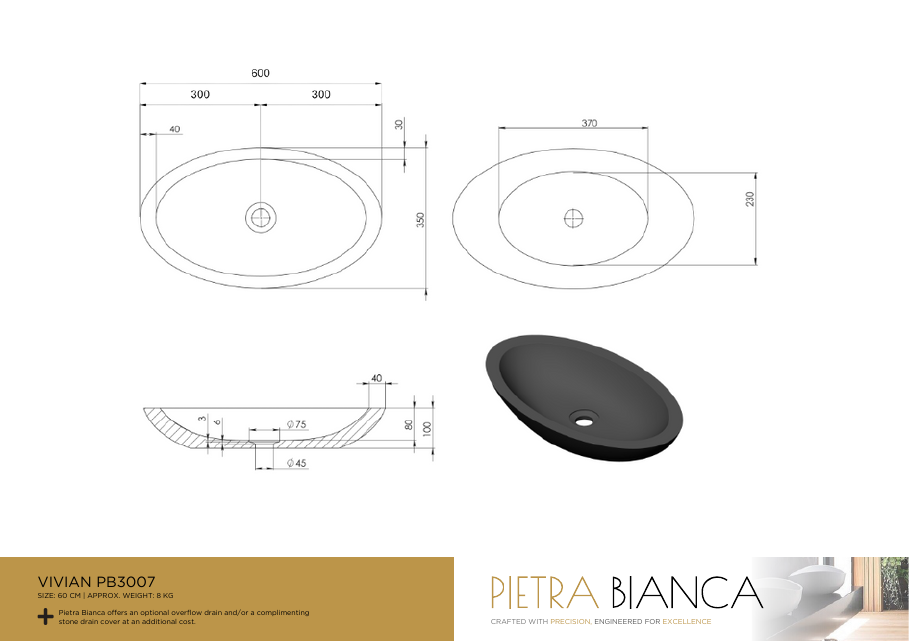 Pietra Bianca specification sheet