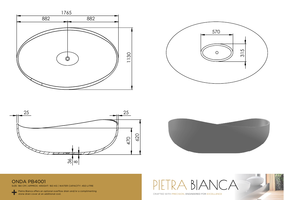 Pietra Bianca specification sheet