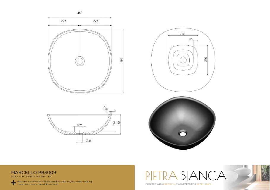 Pietra Bianca specification sheet