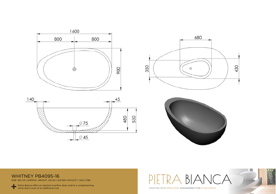 Pietra Bianca specification sheet