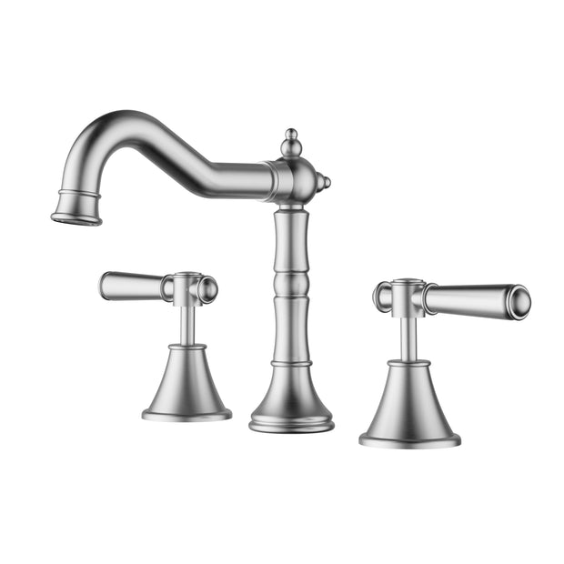 Ikon Clasico Basin Tap Set in Brushed Nickel