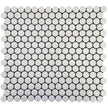 Penny Round White Gloss Porcelain Mosaic tile
