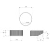 Axia Hob Mixer line drawing