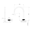 Axia Hob Mixer Set  1 line drawing