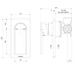 Teel SwitchMix Shower Wall Mixer Fit Off Kit line drawing
