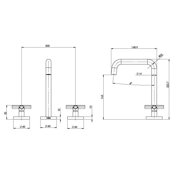 _Vivid_Slimline_Plus_Basin_Set_Line_Drawing line drawing