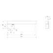 Designer Swivel Outlet Square line drawing