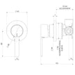 Lexi MKII SwitchMix Shower Wall Mixer Fit Off Kit line drawing