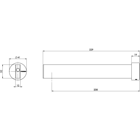 _Lexi_MKII_Wall_Outlet_Basin_Line_Drawing line drawing