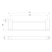 Lexi MKII Shower Shelf Assy line drawing