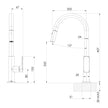 Nuage Pull Out Sink Mixer line drawing