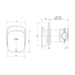 Nuage Shower Wall Mixer  scaled line drawing