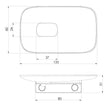 Nuage Soap Dish line drawing
