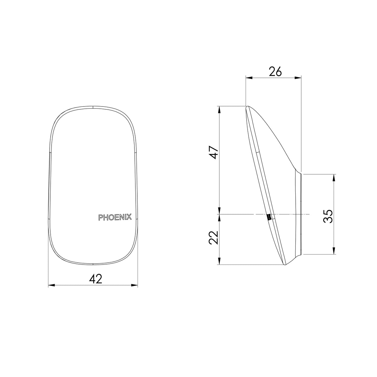Phoenix Nuage Robe Hook line drawing