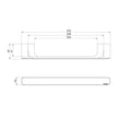 Nuage Hand Towel Rail  scaled line drawing