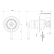 Cromford SwitchMix Shower Wall Mixer Fit Off Kit line drawing