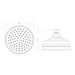 Cromford Shower Rose line drawing