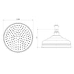 Cromford Shower Rose 200mm_ 1 line drawing