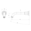 Cromford Wall Outlet line drawing