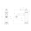 Cromford Basin Mixer Assem line drawing