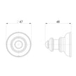 Cromford Robe Hook Assem line drawing