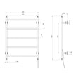 Cromford Heated Towel Ladder Assem line drawing