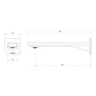 Gloss MKII Wall Outlet  scaled line drawing