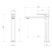 Gloss MKII Vessel Mixer line drawing