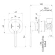 Vask SwitchMix Shower Wall Mixer Fit Off Kit line drawing