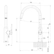 Vask Sink Mixer Gooseneck line drawing