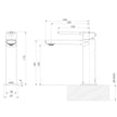 Vask Basin Mixer line drawing