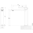 Vask Vessel Mixer line drawing